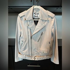 Walter Baker Kingsley Leather Jacket Off-White, Small NWT